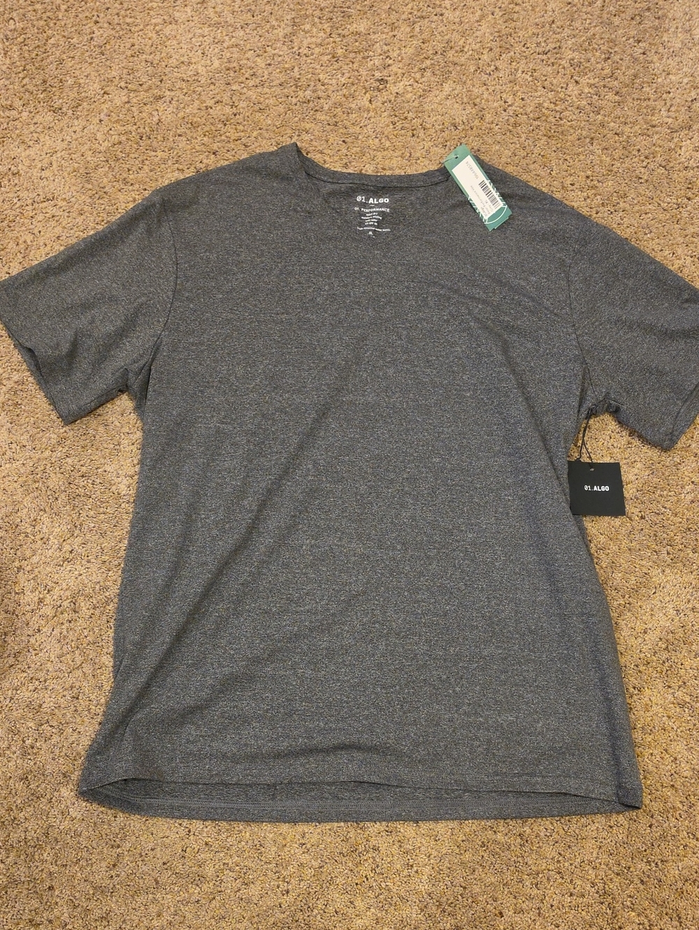 01.ALGO. Mens Quick Dry Tee. Spf 40. Moisture Wicking And Anti-odor